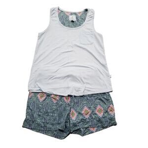 Echo Sleepwear Sofia Diamond Tank Top & Elastic Waist Short Pajama Set